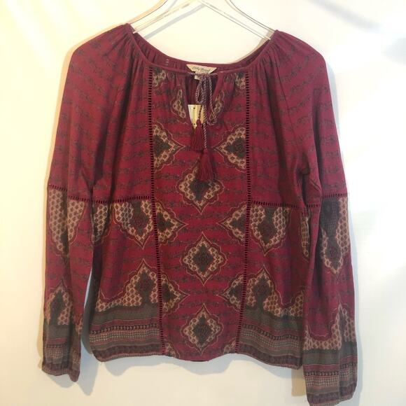 Lucky‎ Brand Mandala Peasant Top Size Small - Picture 1 of 5